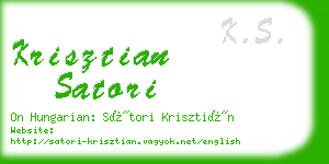 krisztian satori business card